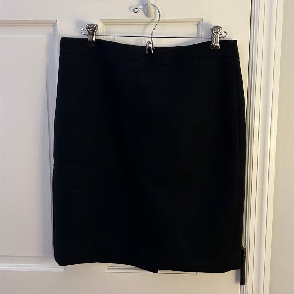 J. Crew black wool/flannel skirt Size 6